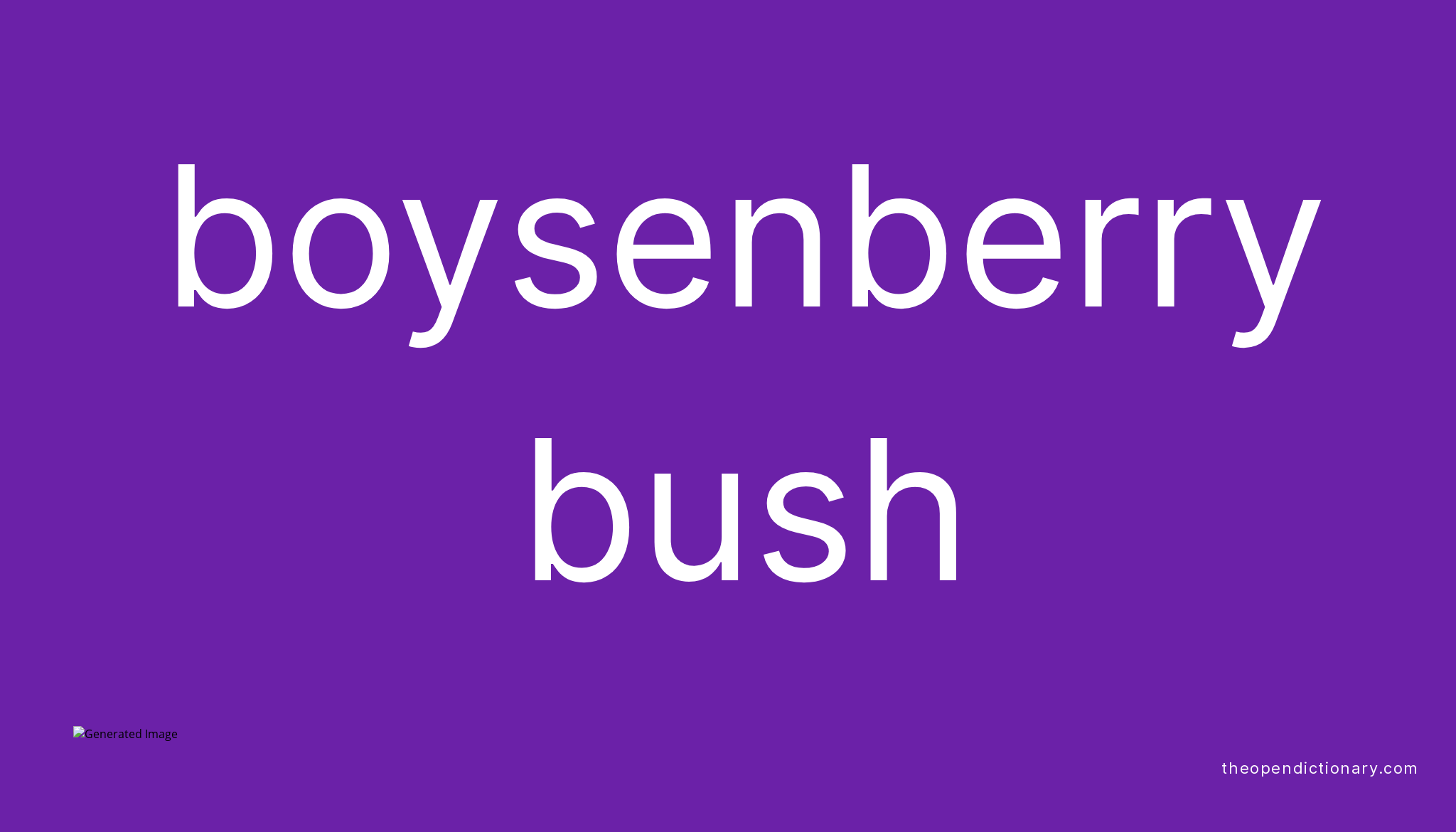 Boysenberry bush Meaning of Boysenberry bush Definition of